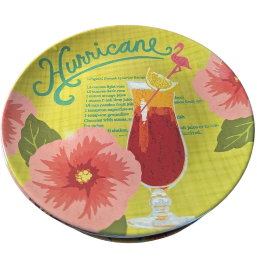 Tommy Bahama 12 Melamine plates 8.5", set of 12, 4 of each pattern,